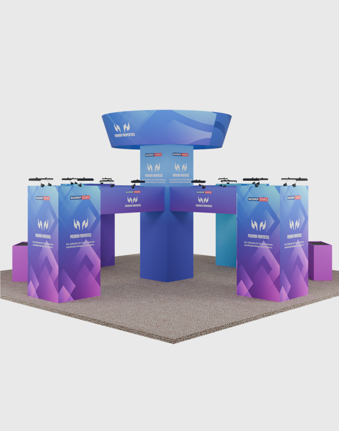 Modular Booth Kits 20ft x 20ft - Model 9