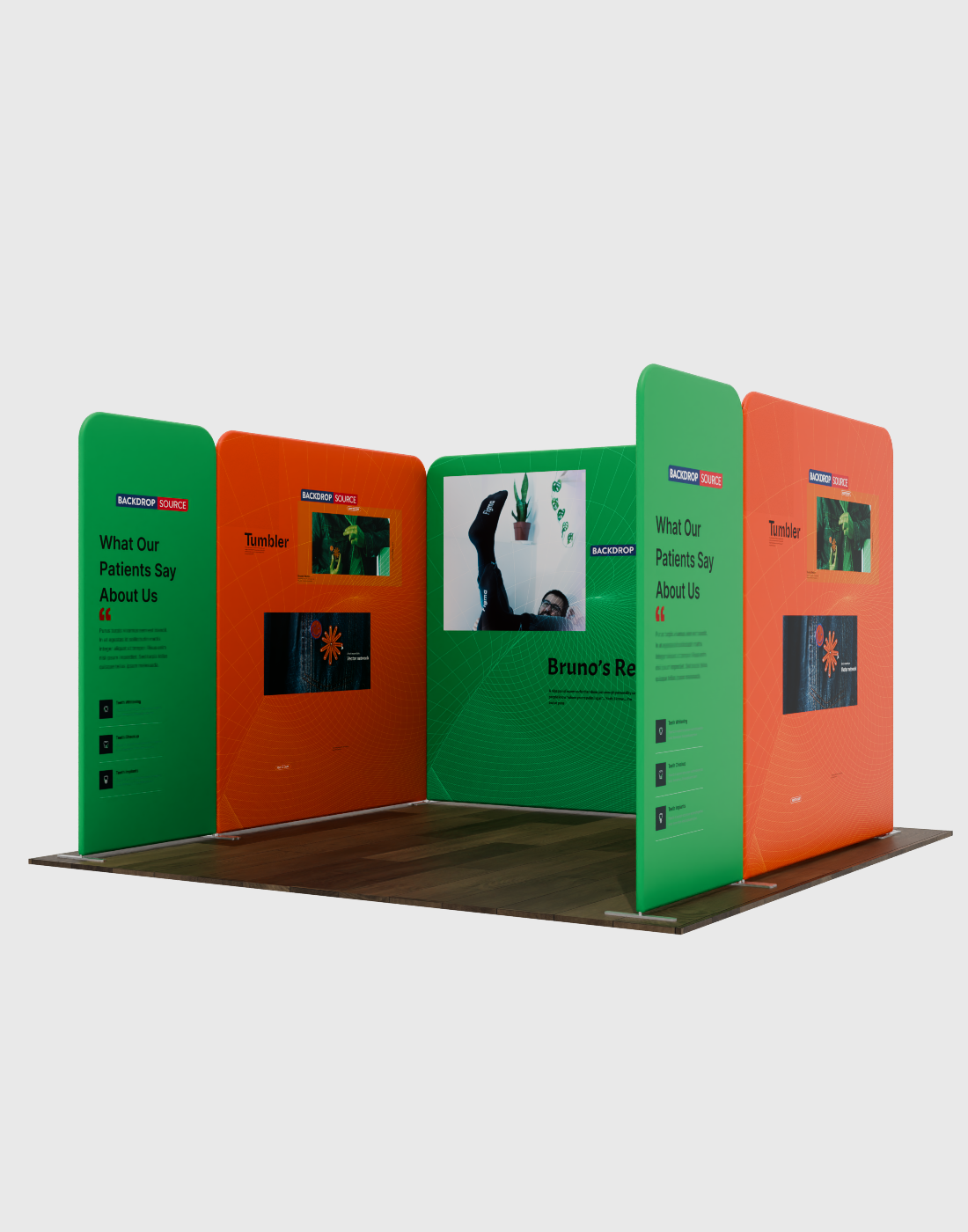 Expositor de tela magnética - Modelo 2 (3 x 3 m)