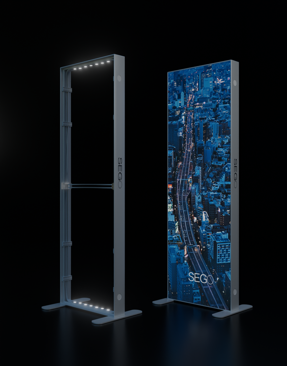 Caja de luz retroiluminada SEGO - 1 m de ancho x 2,3 m de alto