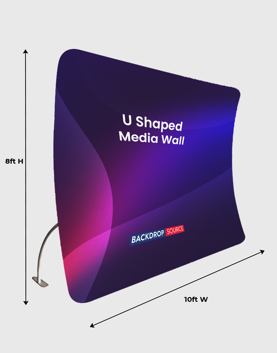 Modular U-Shape Fabric Display Stand