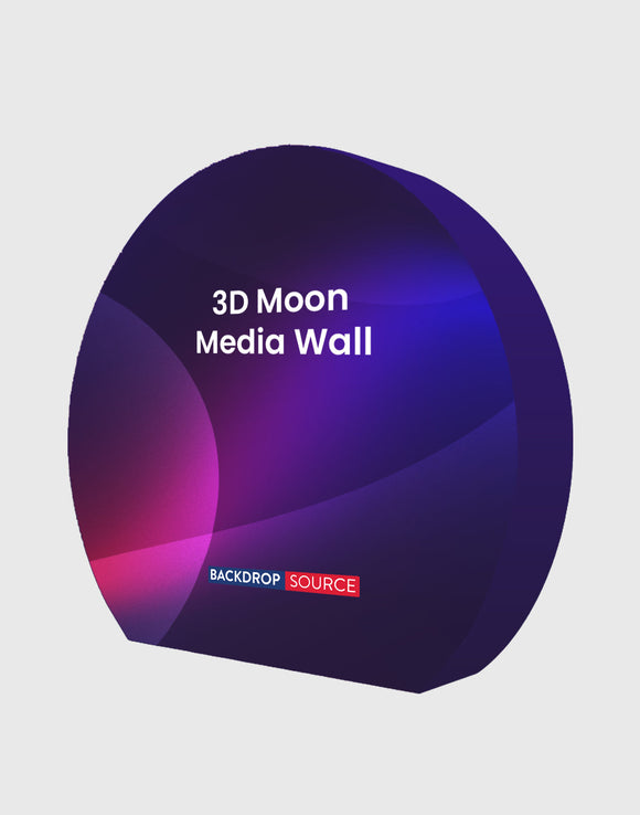 Muro multimedia de tela tensada 3D MOON