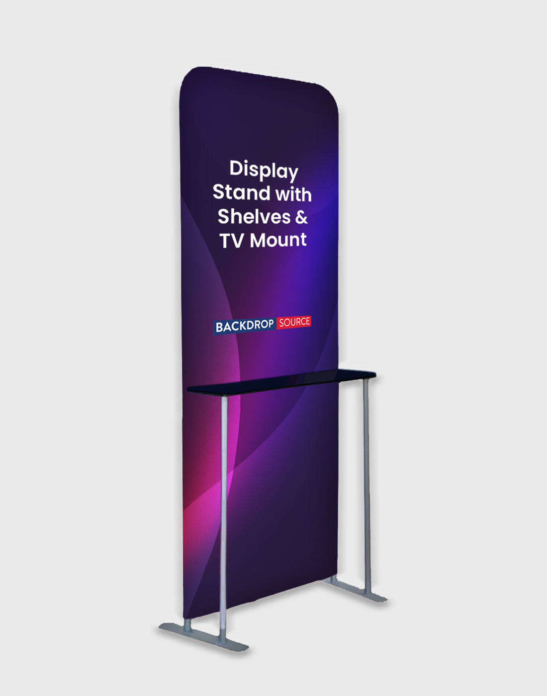 Expositor con estantes y soporte para TV