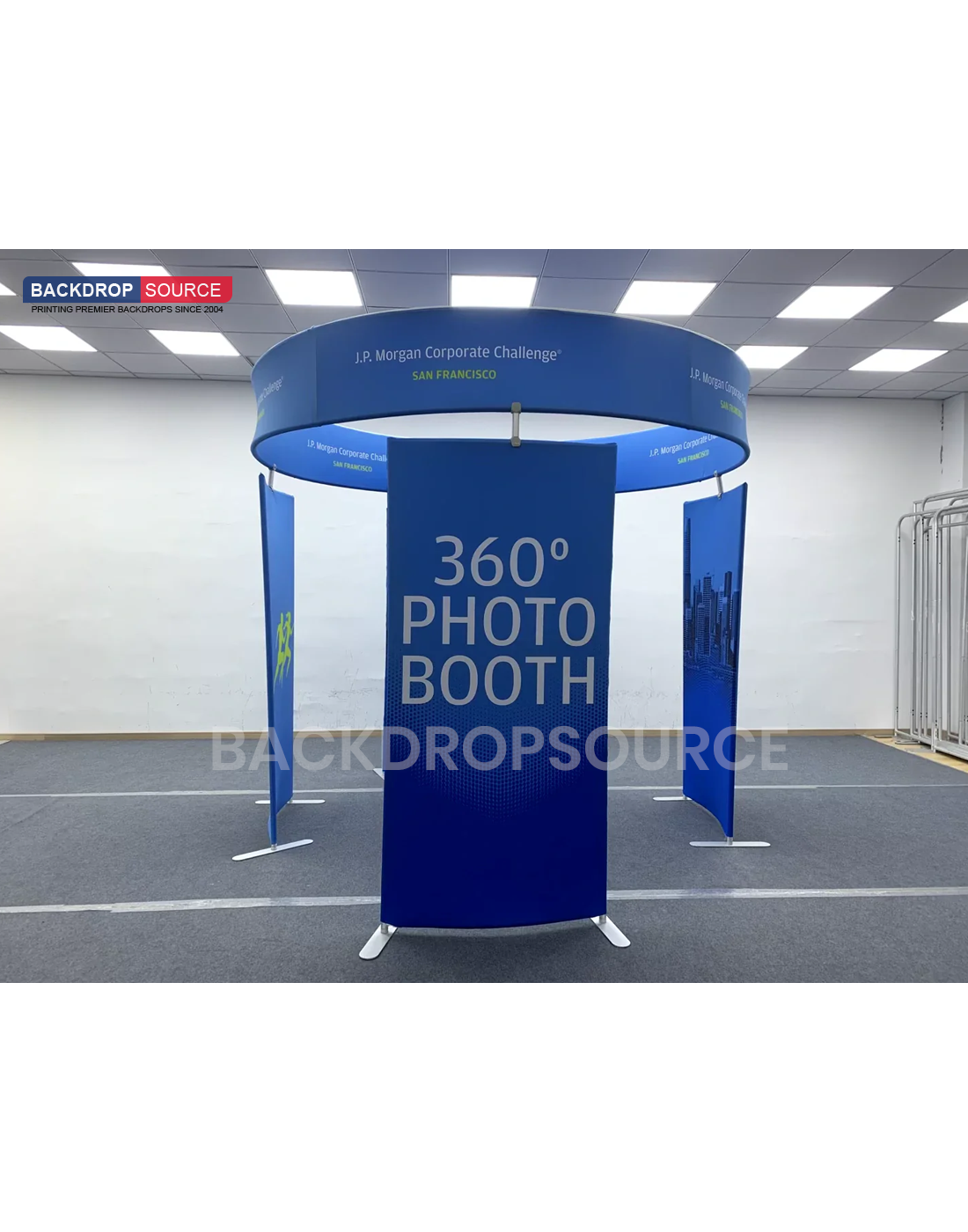 Recinto para fotomatón de 4 paneles con vista de 360 grados