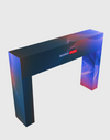 Arco para eventos con estructura en N personalizada y tela tensada