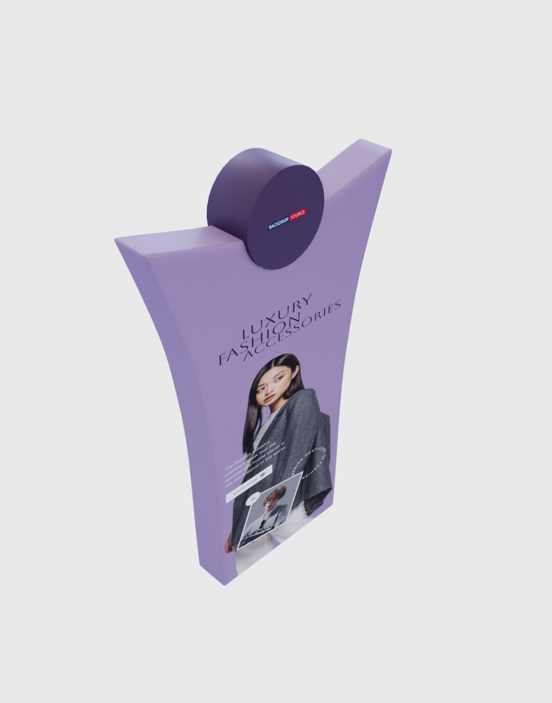 Stand publicitario en forma de corona