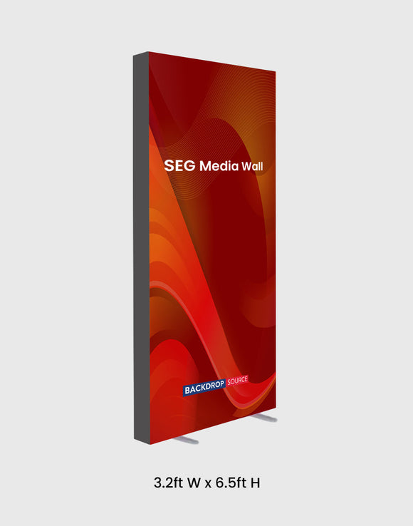 Pared multimedia de tela SEG - 3,2 pies x 6,5 pies