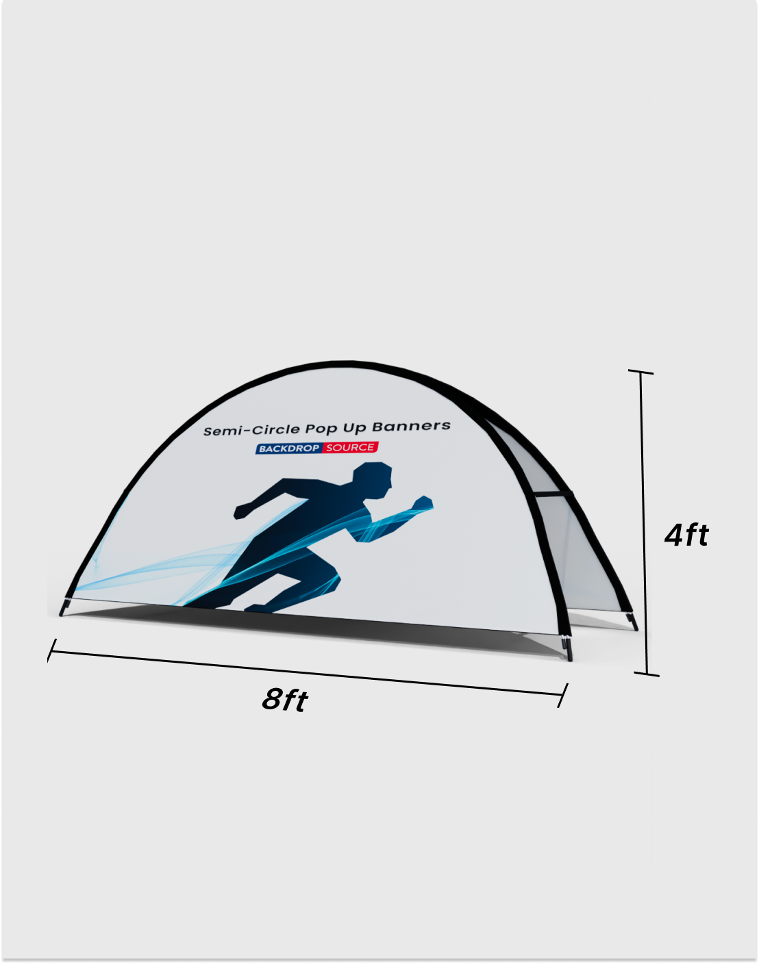 Banners semicirculares desplegables (impresos a doble cara)