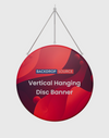 Banner de disco colgante vertical