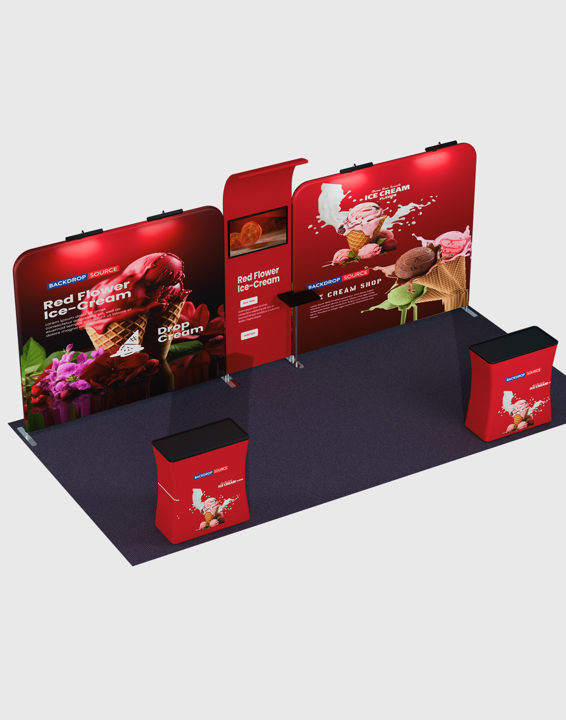 Portable Exhibit Display 10ft x 20ft - Model 16