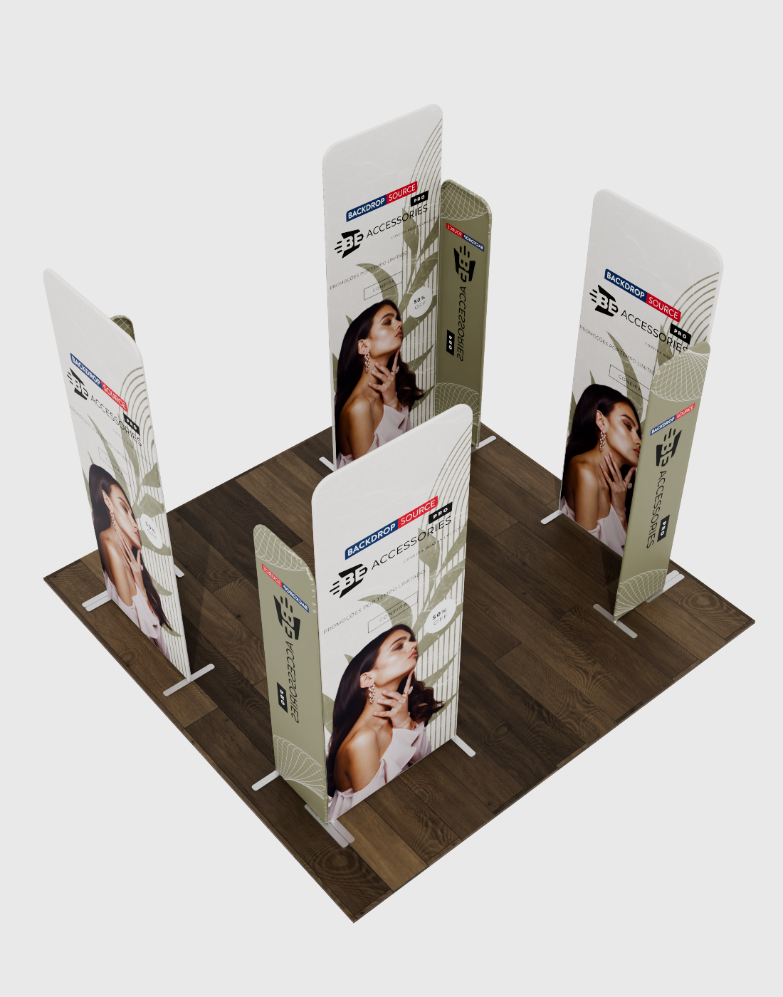 Expositor de tela magnética - Modelo 4 (3 x 3 m)