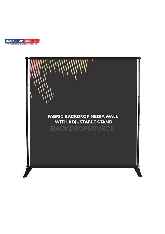Fondo de tela para pared multimedia con soporte ajustable