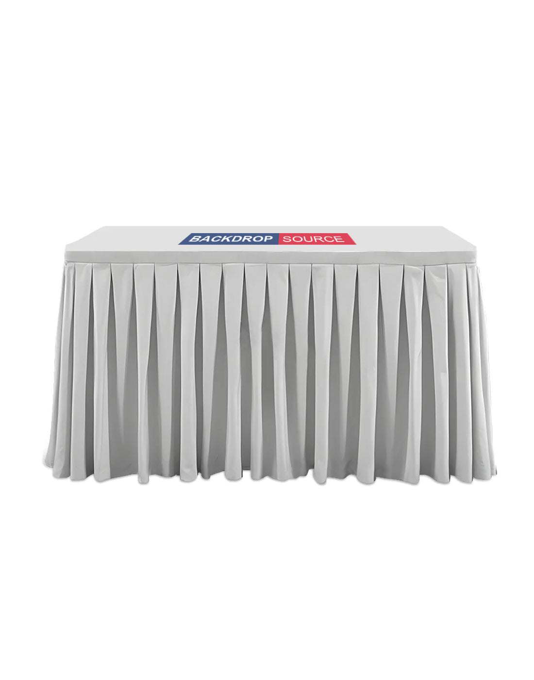 Faldas de mesa personalizadas con parte superior