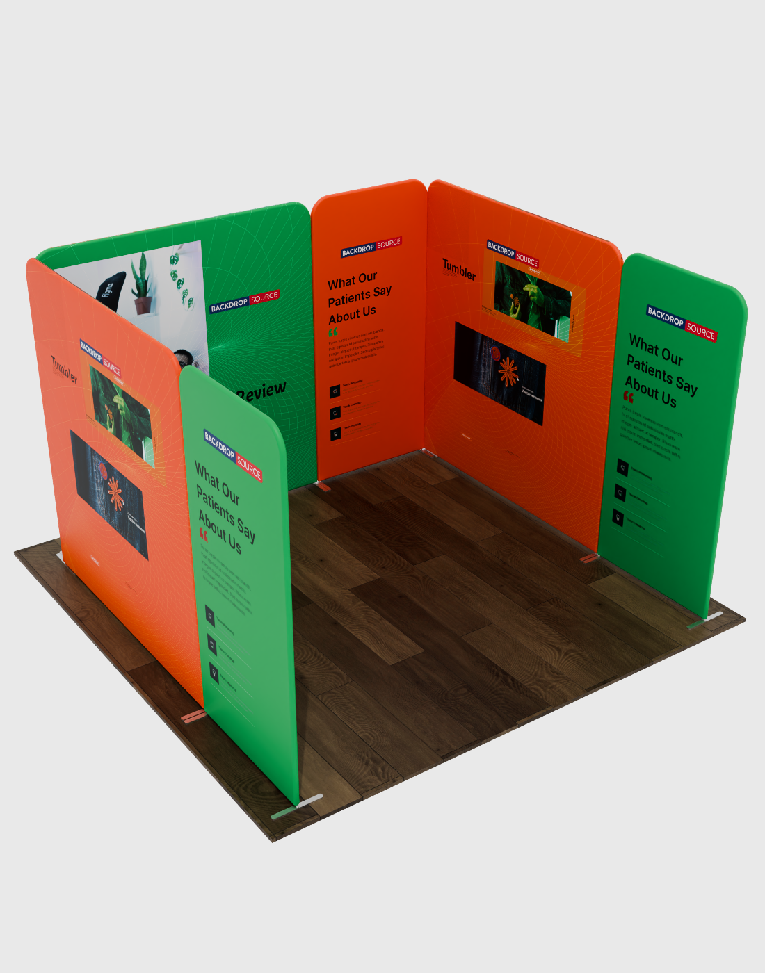 Expositor de tela magnética - Modelo 2 (3 x 3 m)