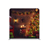 CHRISTMAS TREE WITH WOODEN BACKGROUND STRAIGHT TENSION FABRIC MEDIA WALL - Backdropsource