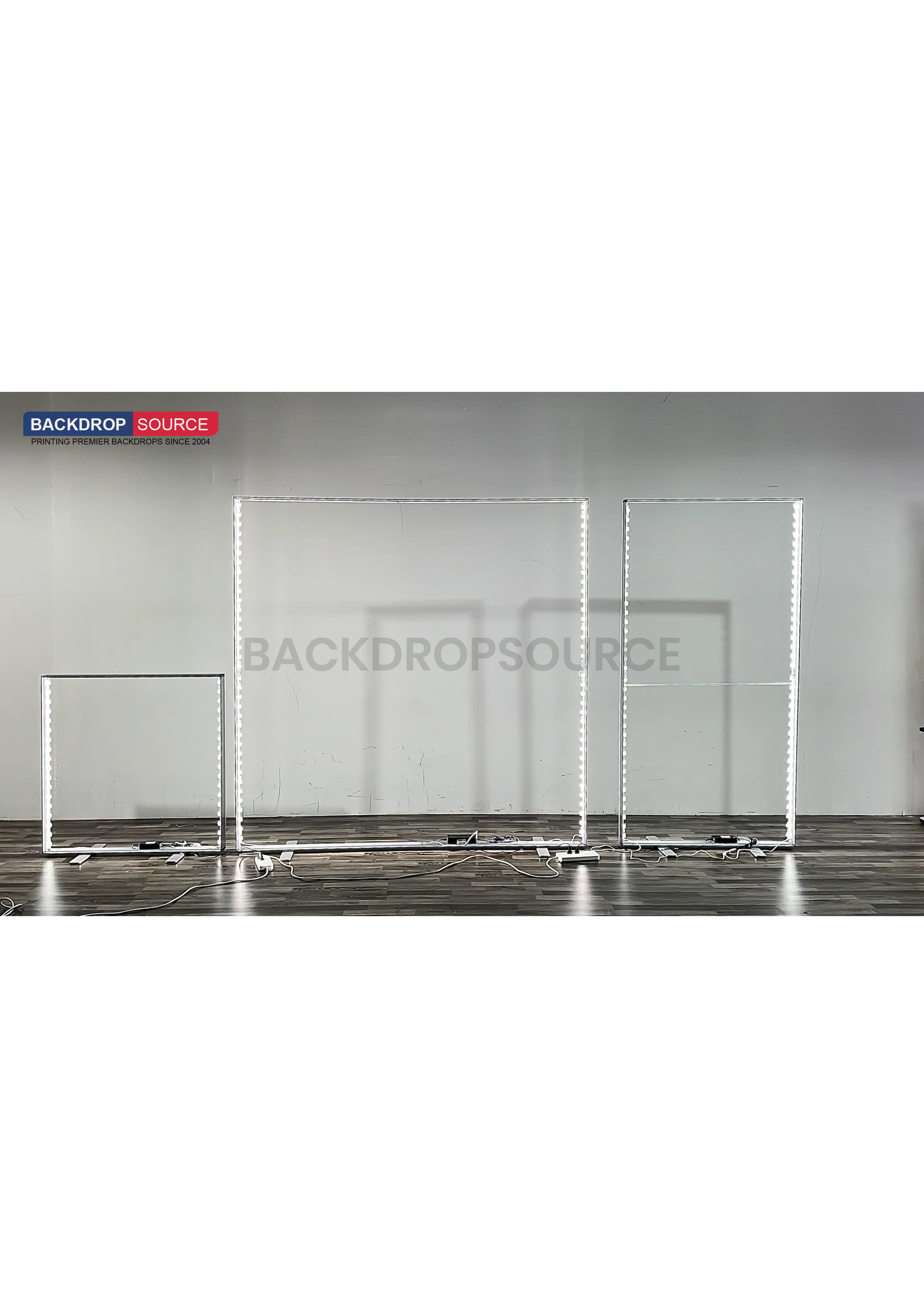 Exhibidor de caja de luz LED de tela sin marco SEG - 4 pies de ancho x 6,5 pies de alto