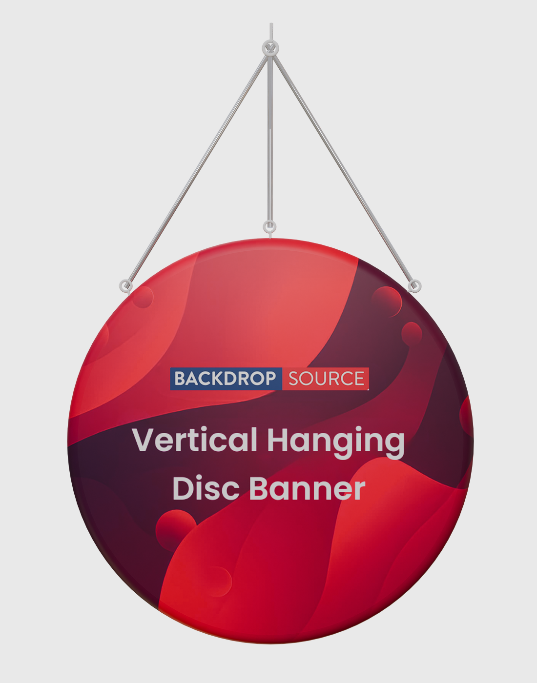 Banner de disco colgante vertical
