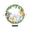 Zoo Themed Circle Round Photo Booth Backdrop - Backdropsource