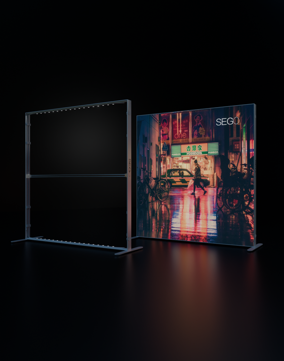 Caja de luz retroiluminada SEGO - 6,5 pies de ancho x 7,4 pies de alto