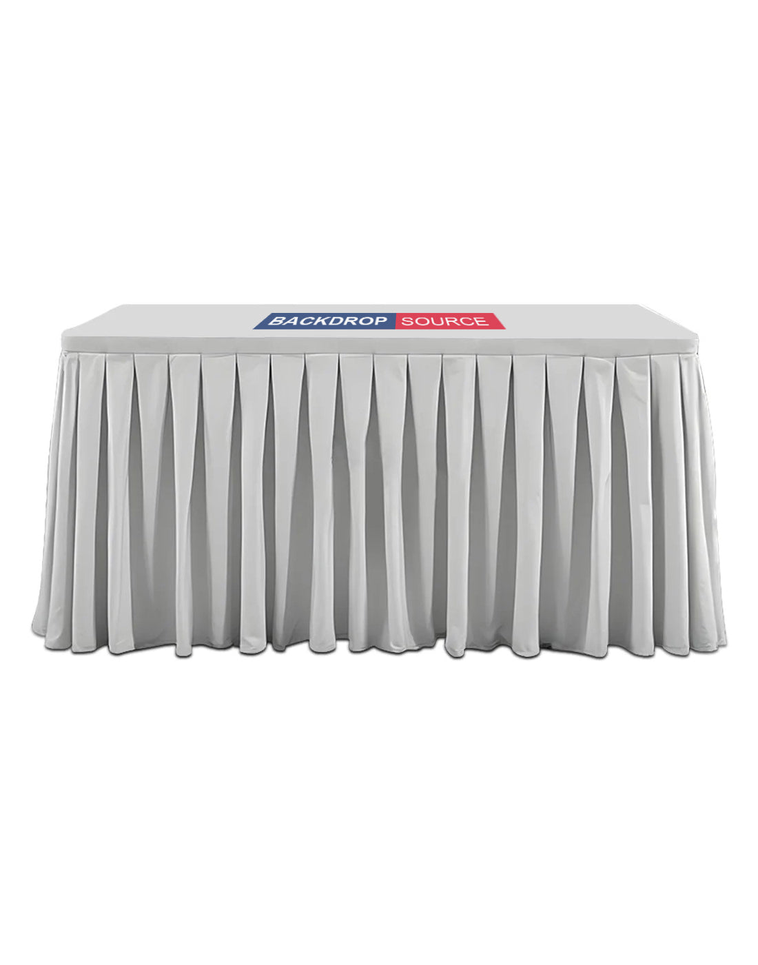 Faldas de mesa personalizadas con parte superior
