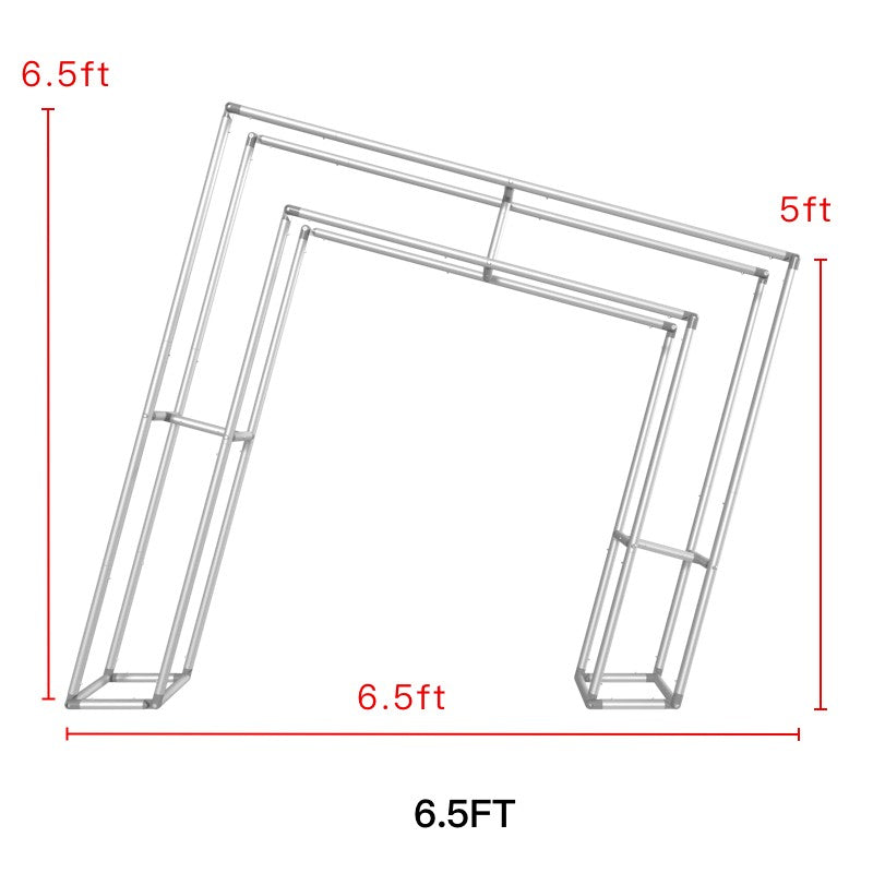 3D Fabric Slanted Arch Display Wall