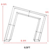 3D Fabric Slanted Arch Display Wall