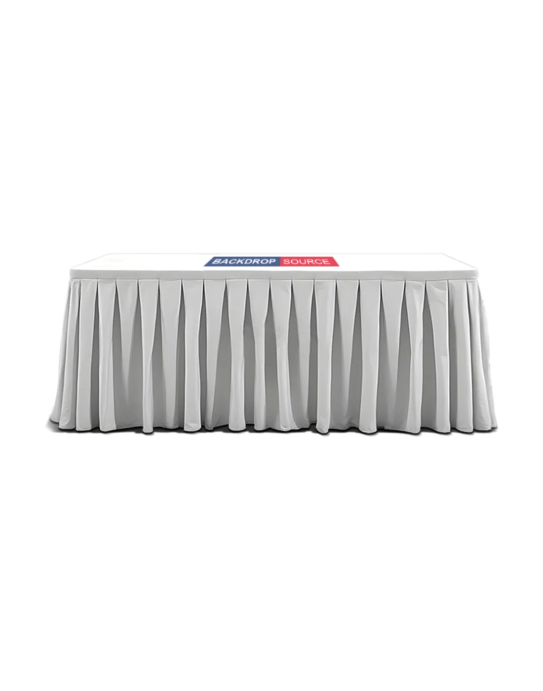 Faldas de mesa personalizadas con parte superior