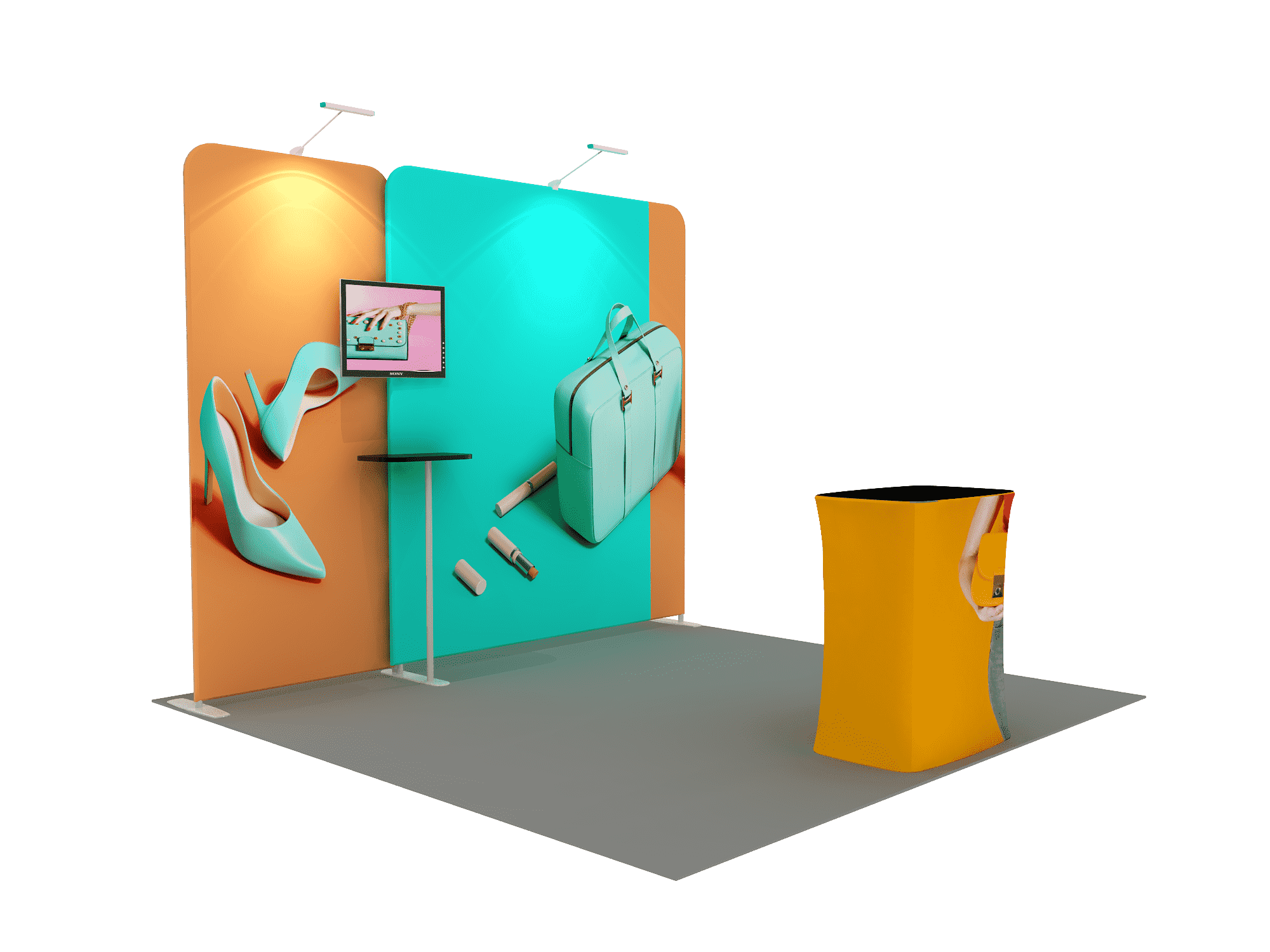 Portable Exhibit Display 10ft - Model 1 - Backdropsource