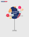 Soporte para globos de aluminio / Soporte para globos con forma de signo de interrogación