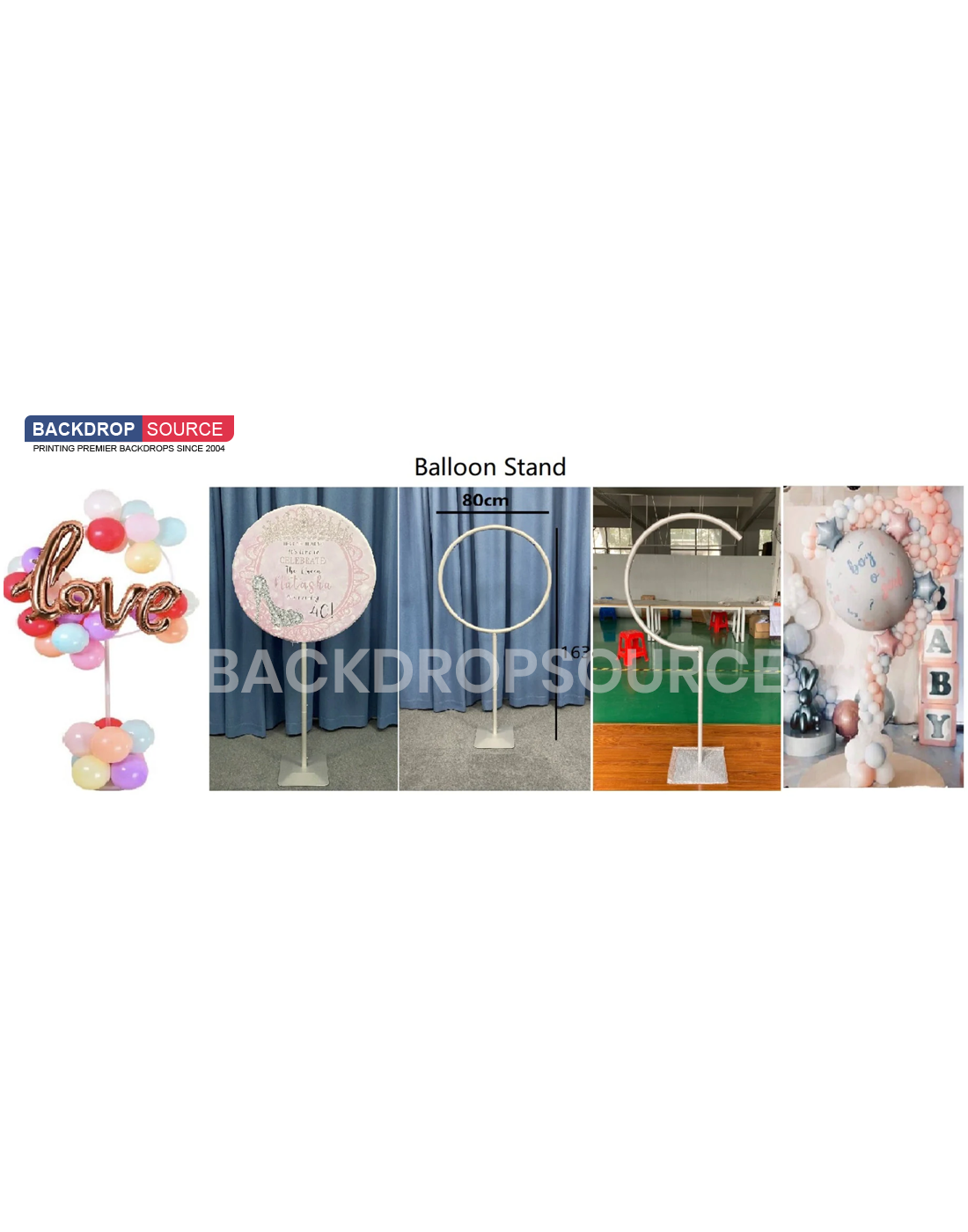Soporte para globos de aluminio / Soporte para globos con forma de signo de interrogación