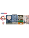 Soporte para globos de aluminio / Soporte para globos con forma de signo de interrogación