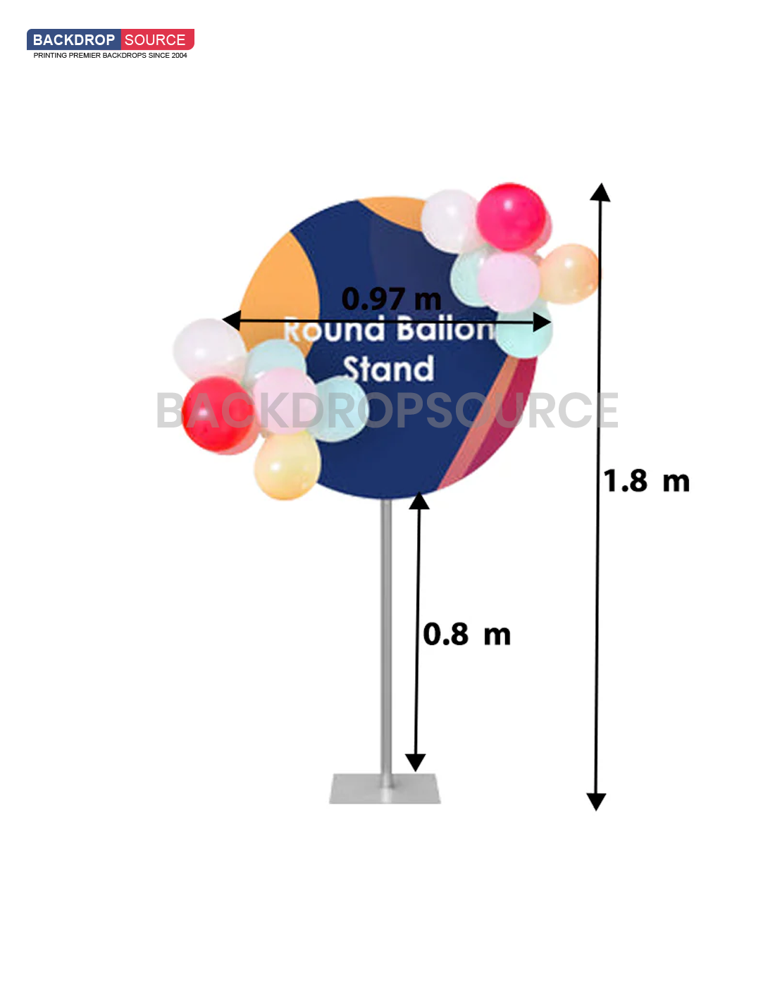 Soporte para globos de aluminio / Soporte para globos con forma de signo de interrogación