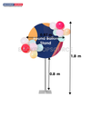 Soporte para globos de aluminio / Soporte para globos con forma de signo de interrogación
