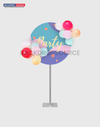 Soporte para globos de aluminio / Soporte para globos con forma de signo de interrogación