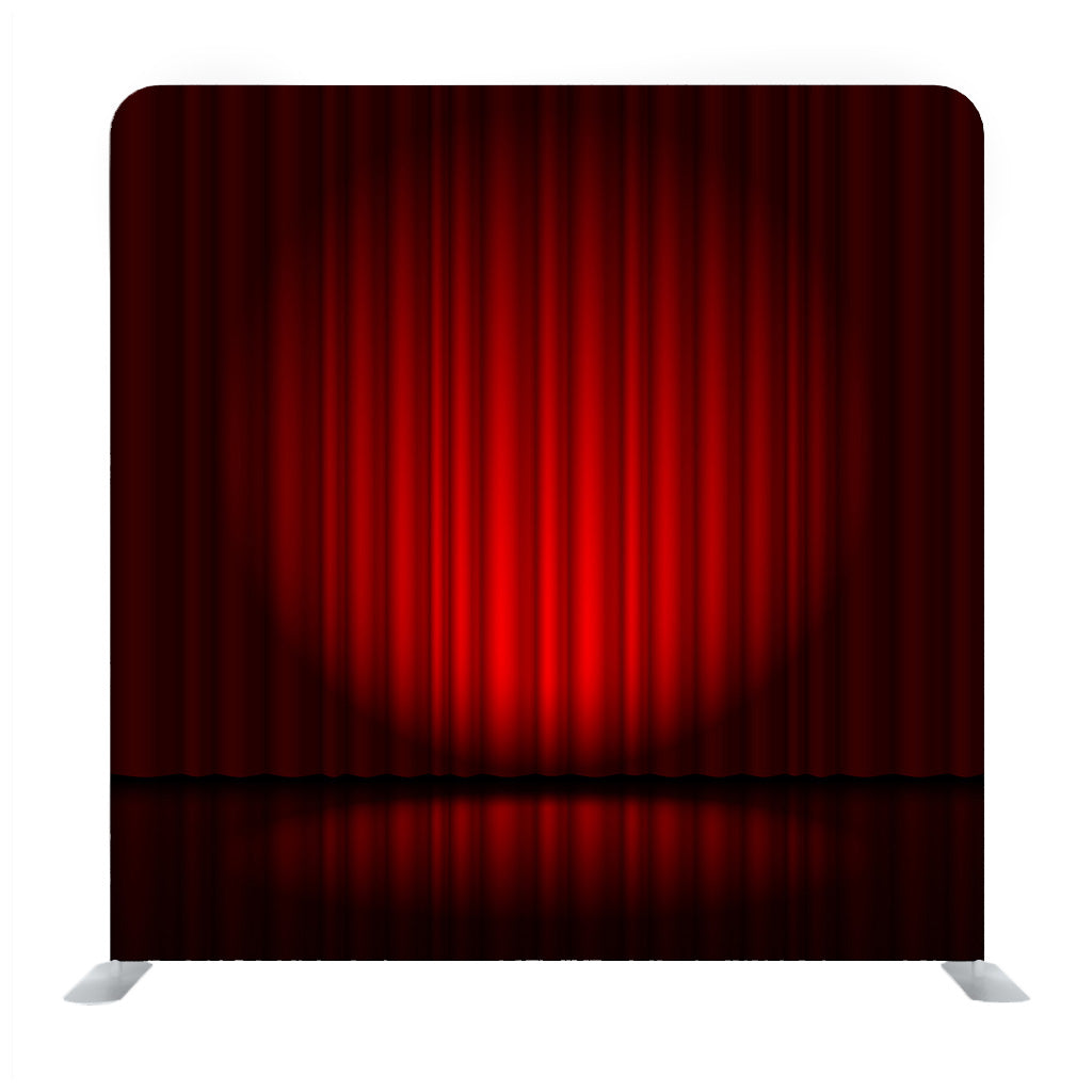 Background With Red Velvet Curtain And Spotlight Media Wall - Backdropsource