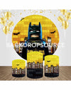 Kit de fondo redondo para fiesta temática de Batman