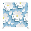 Beautiful Trendy Background Seamless Pattern Blue With White Blossoming  Backdrop - Backdropsource