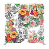 Birds With Flowers Seamless Pattern On White Background Backdrop - Backdropsource
