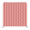Black And White Little Hearts With Red Background Media Wall - Backdropsource