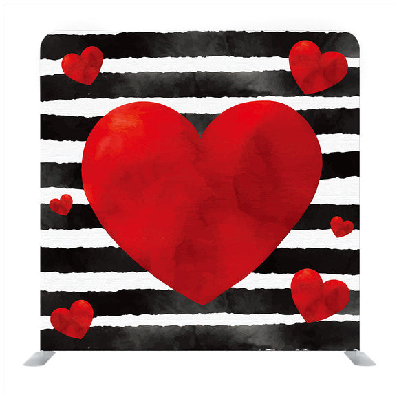 Black and White Love Letter with Hearts background backdrop - Backdropsource