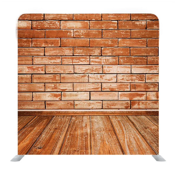 Bricks Wall and Wood Floor Media Wall - Backdropsource