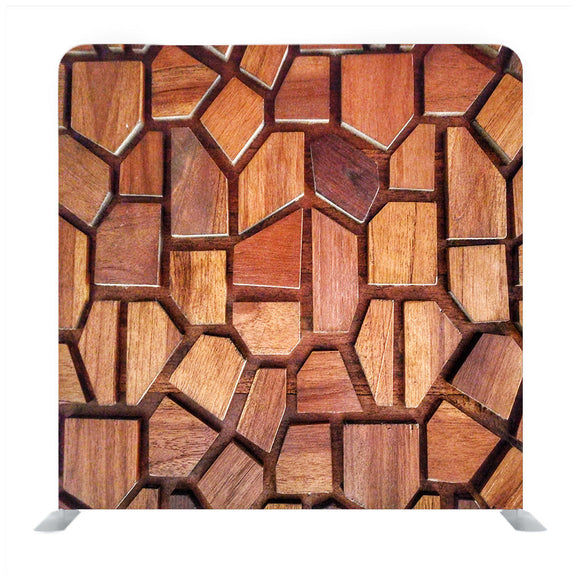 Brown Wooden Puzzles Media Wall - Backdropsource