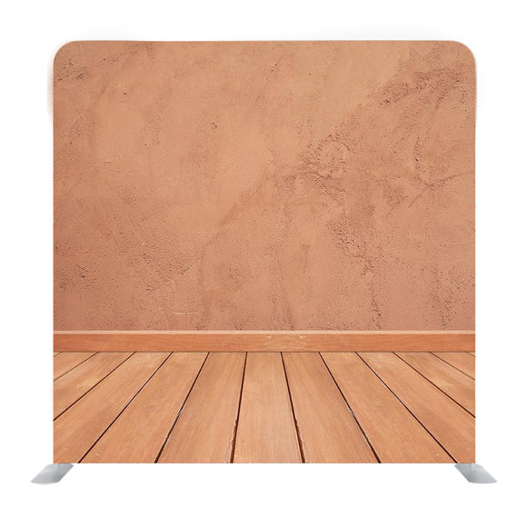 Brown Wooden Floor And Cement Wall Surface Media Wall - Backdropsource