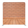 Brown Bricks Wall And Wooden Media Wall - Backdropsource