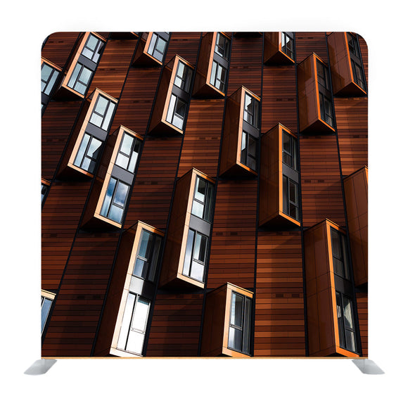 Brown wooden window Media  wall - Backdropsource