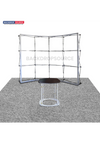 Kit de exhibición emergente curvo Pro 3 en 1 de 3 x 3 metros con luces Illume