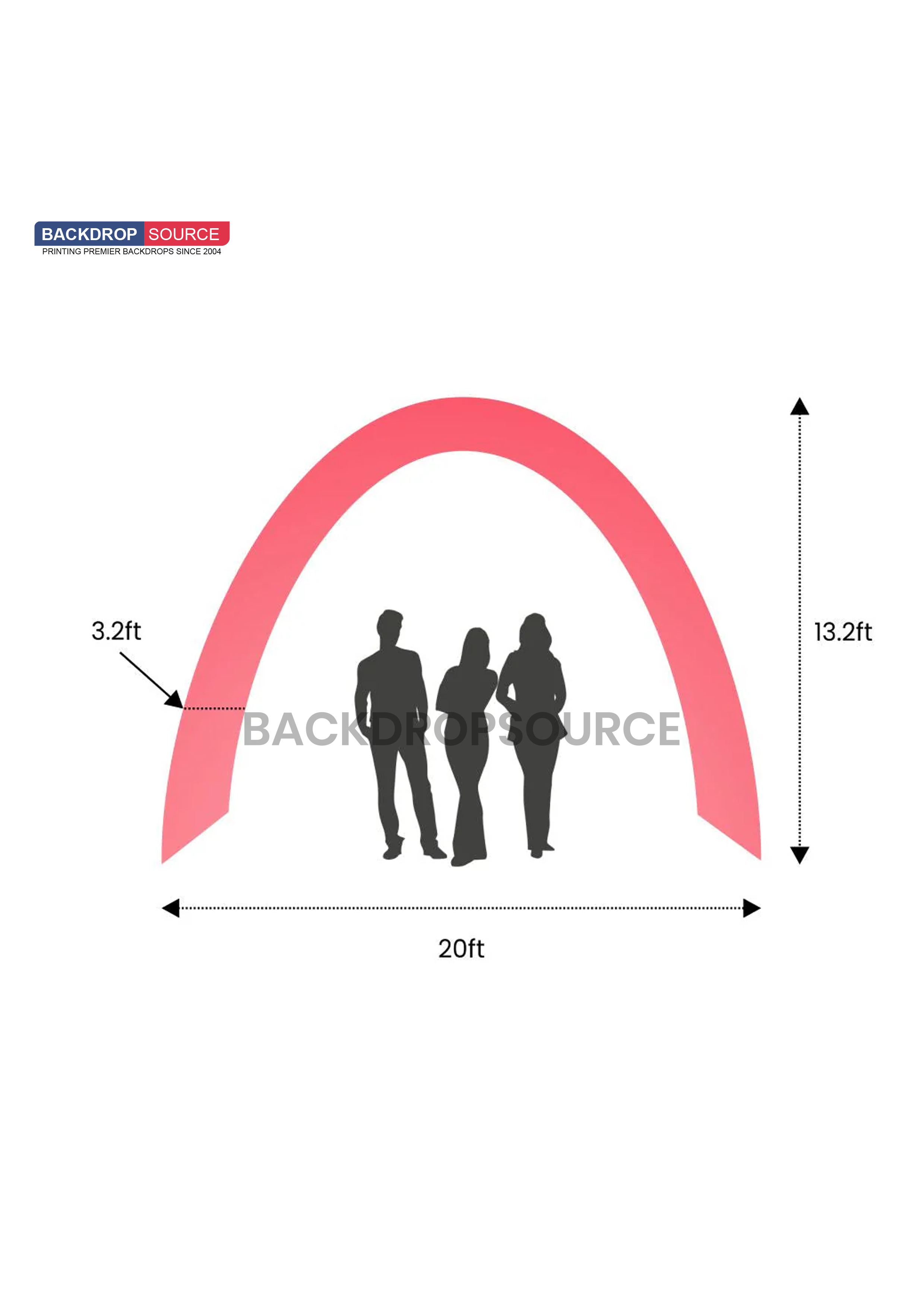 20ft C-Shaped Tension Fabric Arch Display