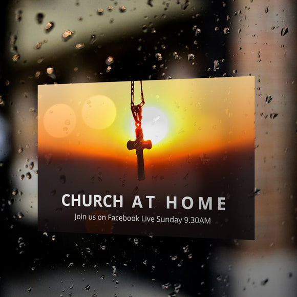 COVID-19 Church Window Decals / Sticker  - 02 - Backdropsource