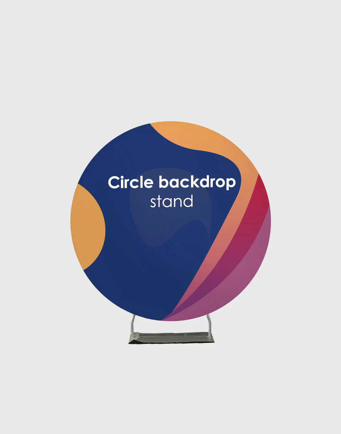 Custom Circle Fabric Backdrop Display