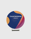 Custom Circle Fabric Backdrop Display