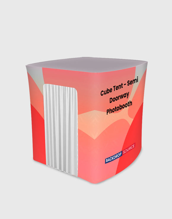 Carpa Cubo - Fotomatón con entrada semiabierta